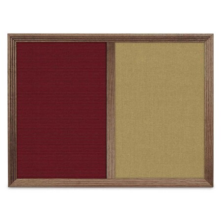 United Visual Products Enclosed Corkboard, 1 Door, 72"x36", 4" Fra, UV3418-BRONZE-BLACK UV3418-BRONZE-BLACK